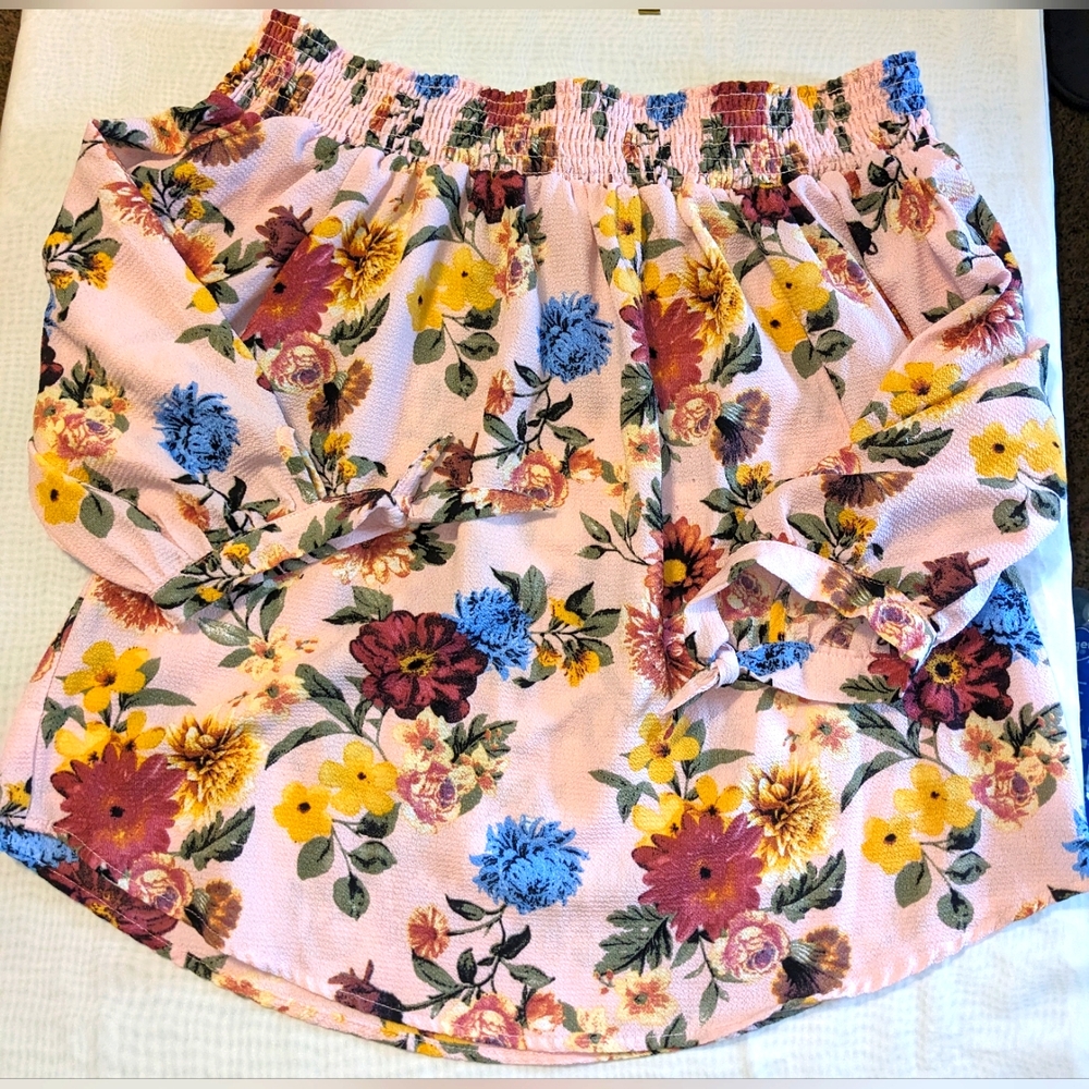 Rue 21 Women's Off Shoulder Floral Blouse
